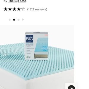 The Big One Cool flow gel memory foam mattress top